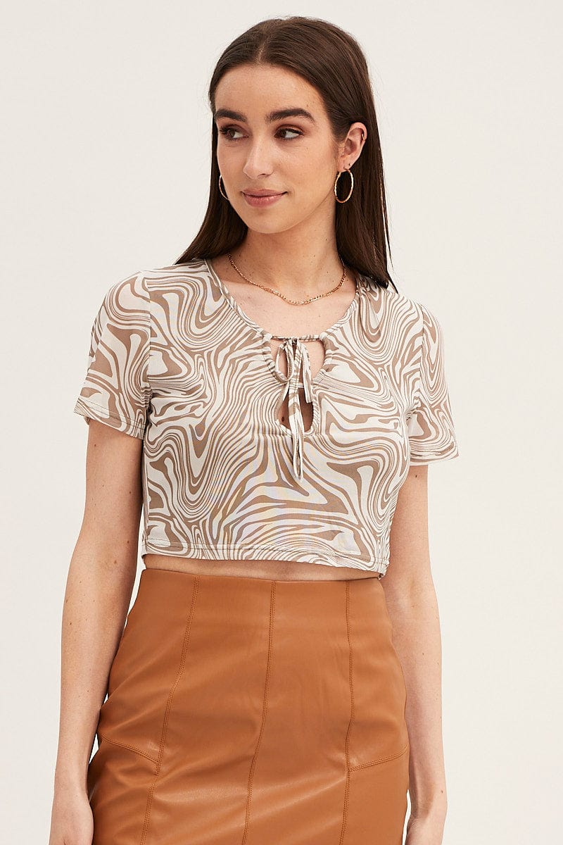 Abstract Print Top Mesh - Image 3