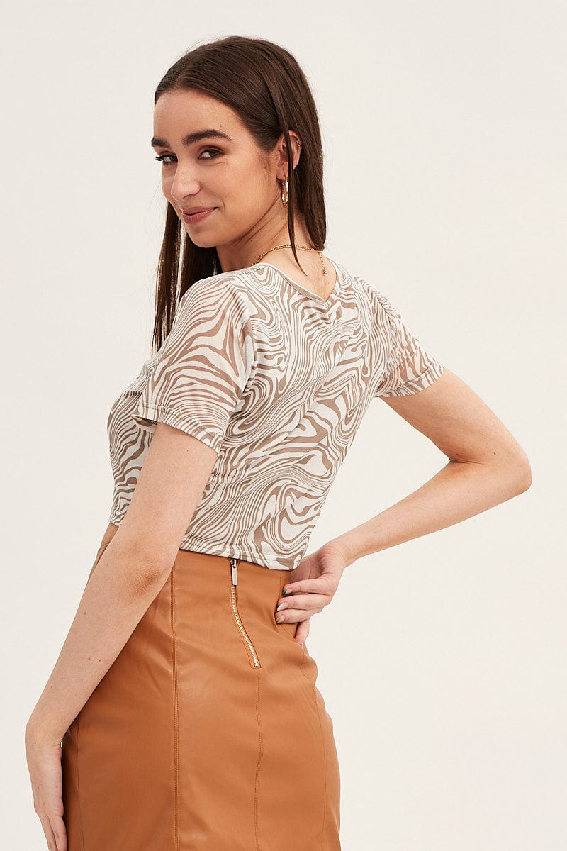 Abstract Print Top Mesh - Image 5