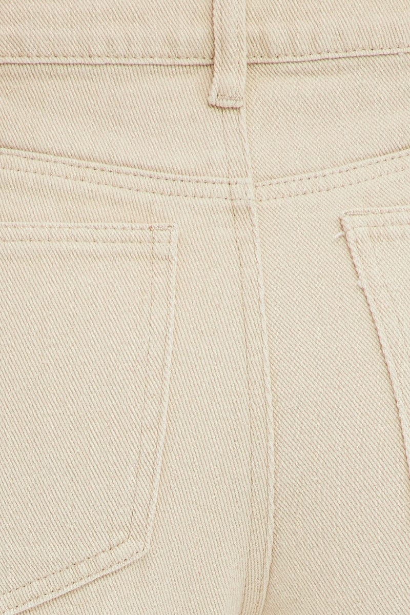 Beige Cargo Denim Jeans High rise - Image 6