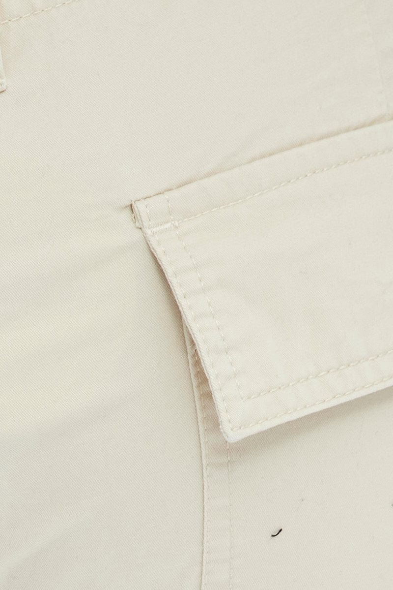 Beige Cargo Pants Low Rise - Image 6