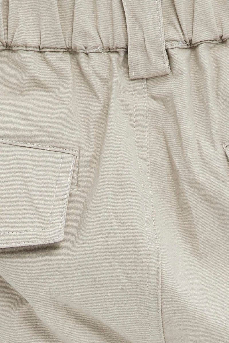 Beige Cargo Pants Mid Rise Carpenter - Image 6
