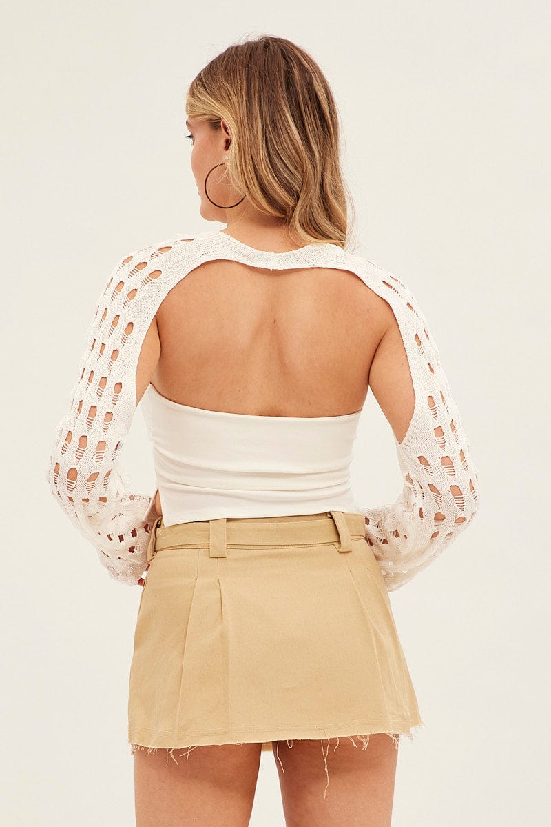 Beige Cargo Skirt Mini Low Rise - Image 5