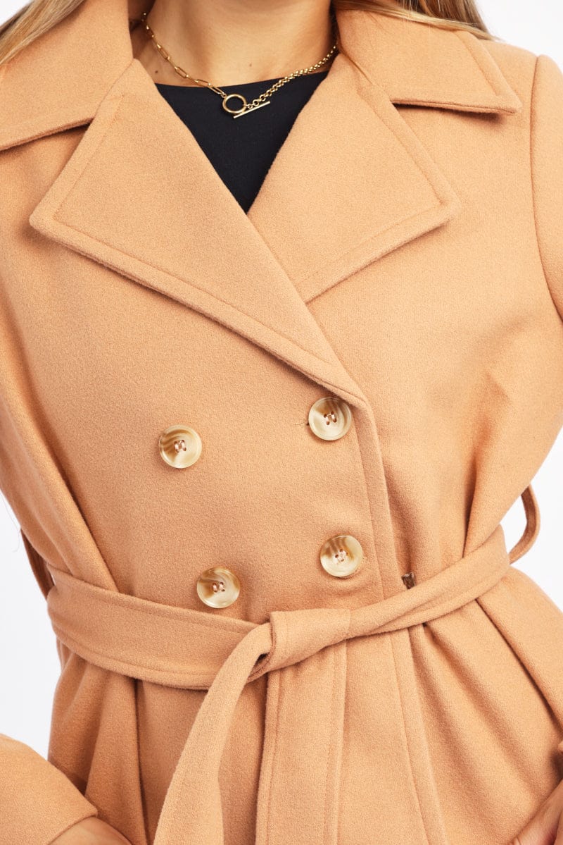 Beige Cropped Coat - Image 5