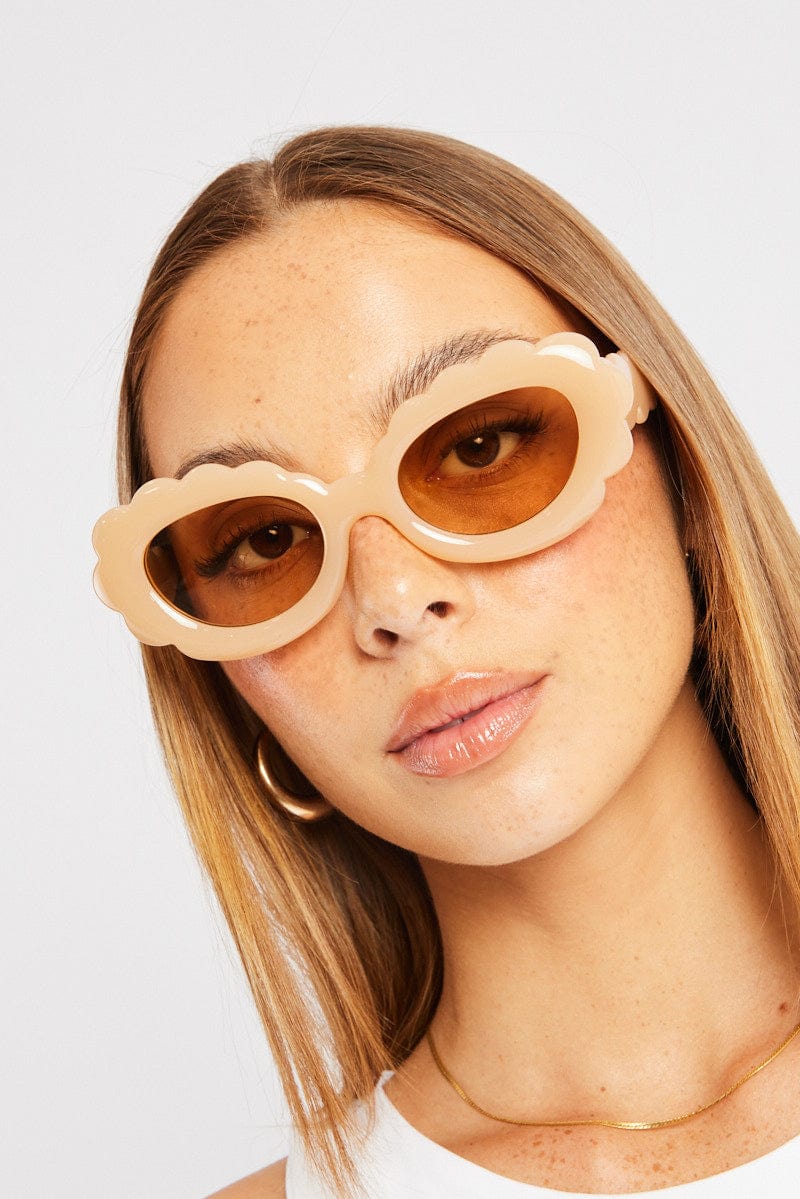 Beige Fashion Sunglasses
