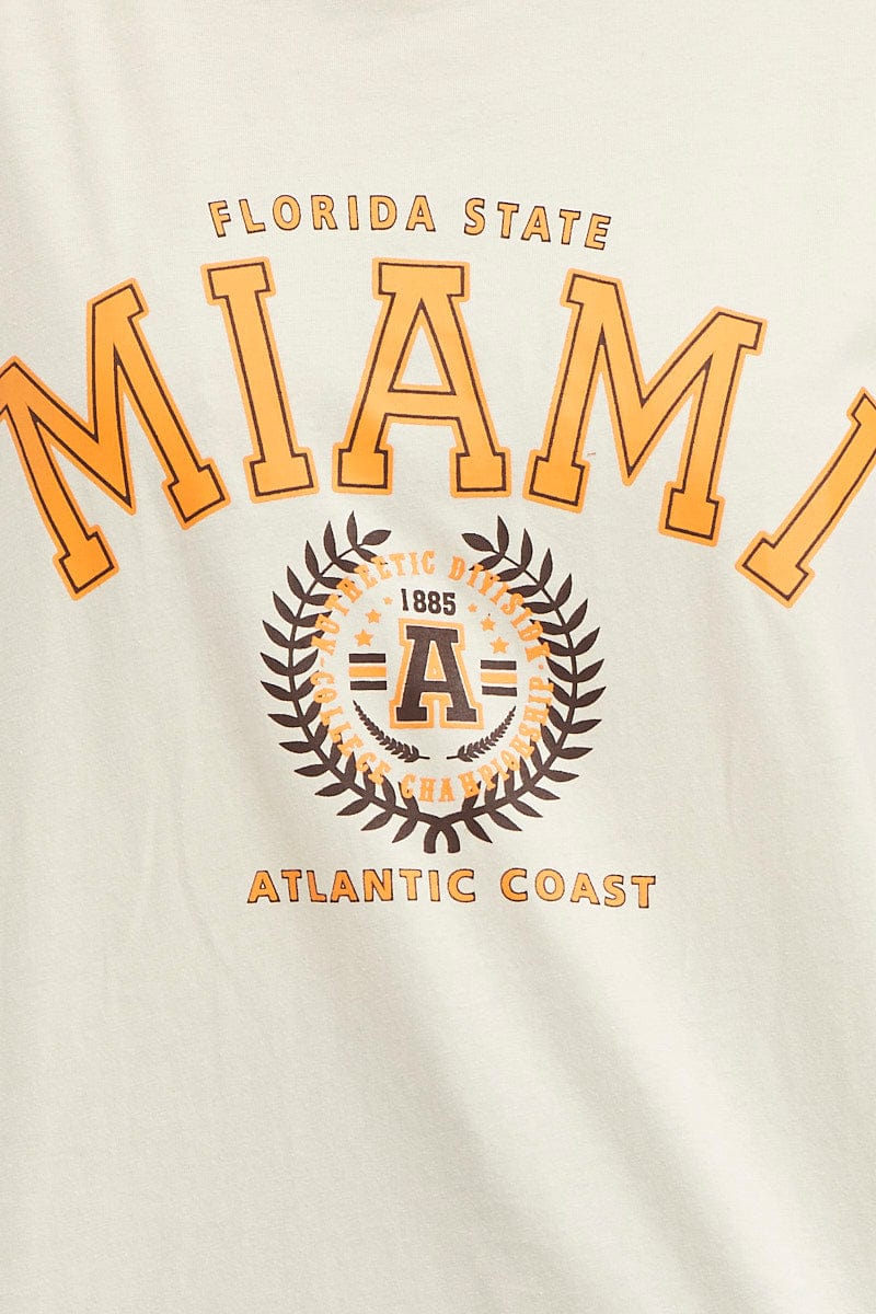 Beige Graphic T-Shirt Short Sleeve - Image 6
