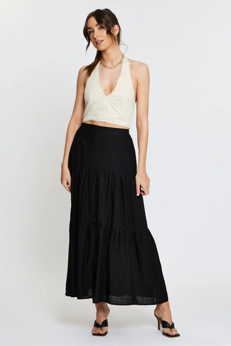 Beige Halter Top Crop - Image 3