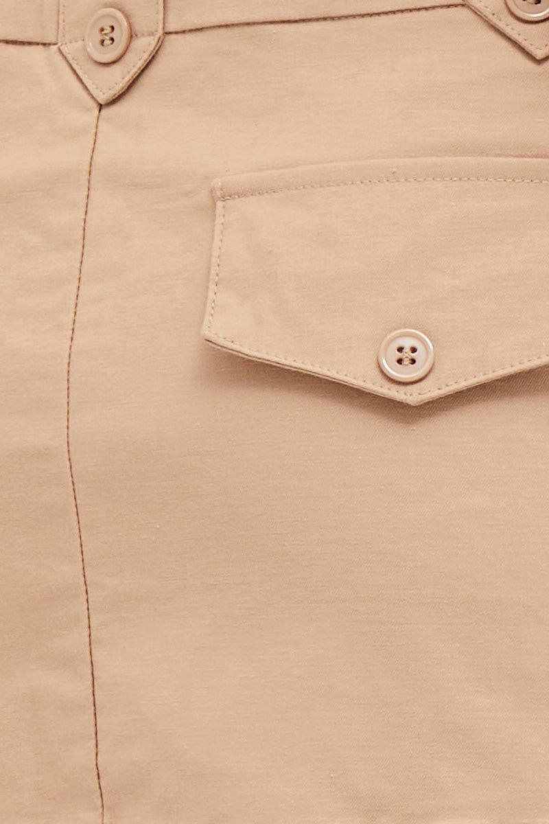 Beige Low Rise Micro Mini Skirt - Image 7