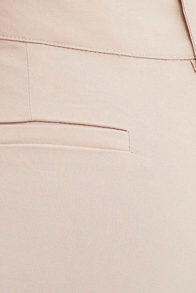 Beige Low Rise Pant Slim Leg - Image 6