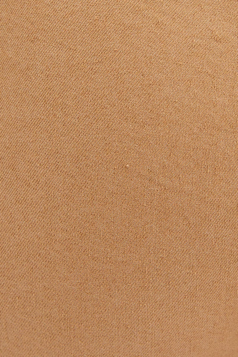 Beige Low Rise Skinny Shorts - Image 6