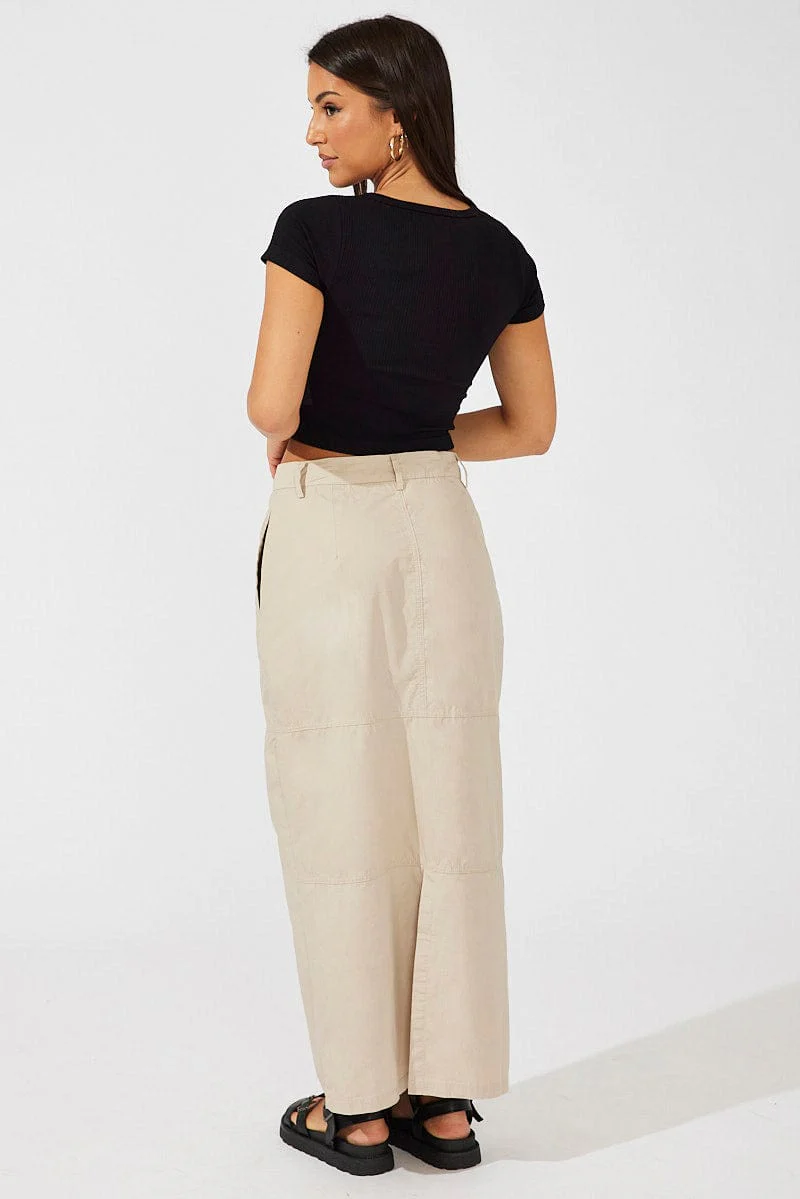 Beige Maxi Skirt High Rise - Image 5