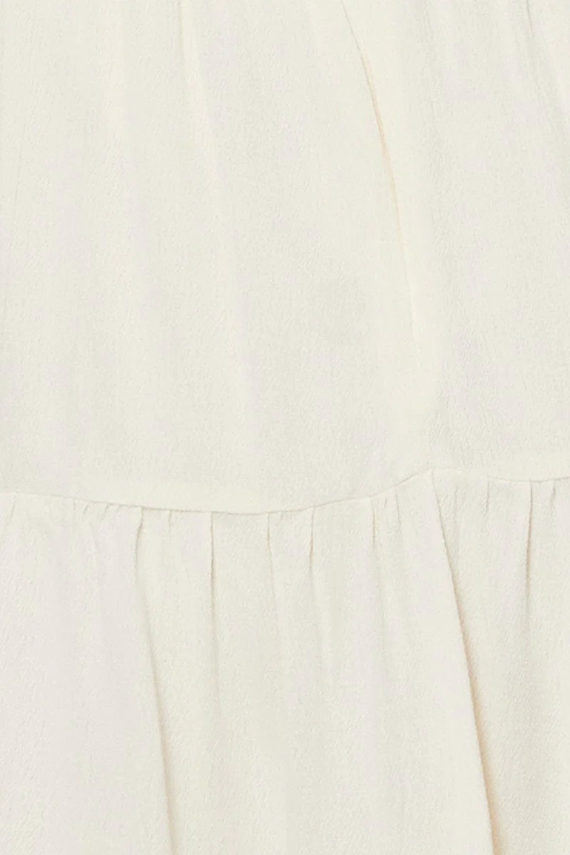 Beige Mini Dress Sleeveless Sweetheart Neckline - Image 6