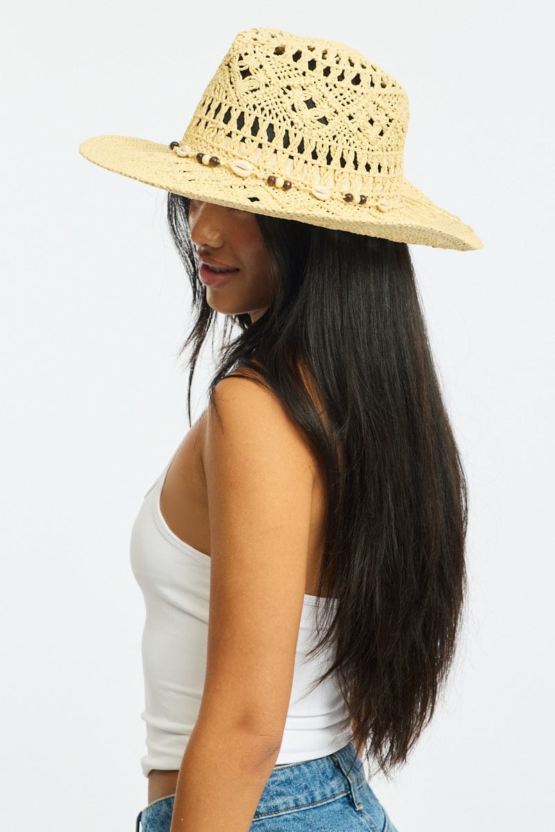 Beige Straw Cowboy Hat - Image 3