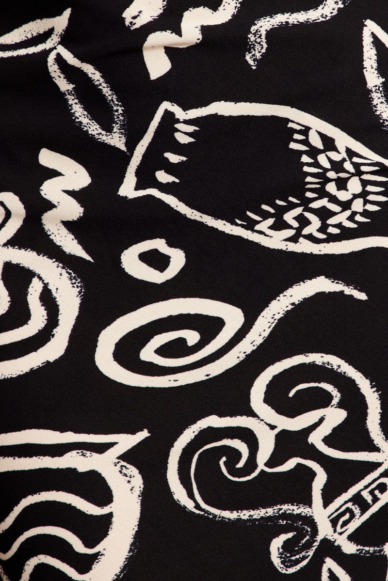 Black Abstract Slip Dress Maxi - Image 6