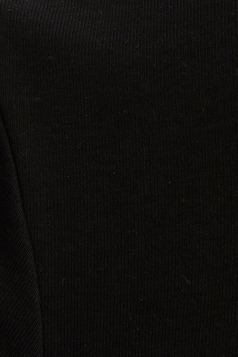 Black Backless Jersey Top - Image 6