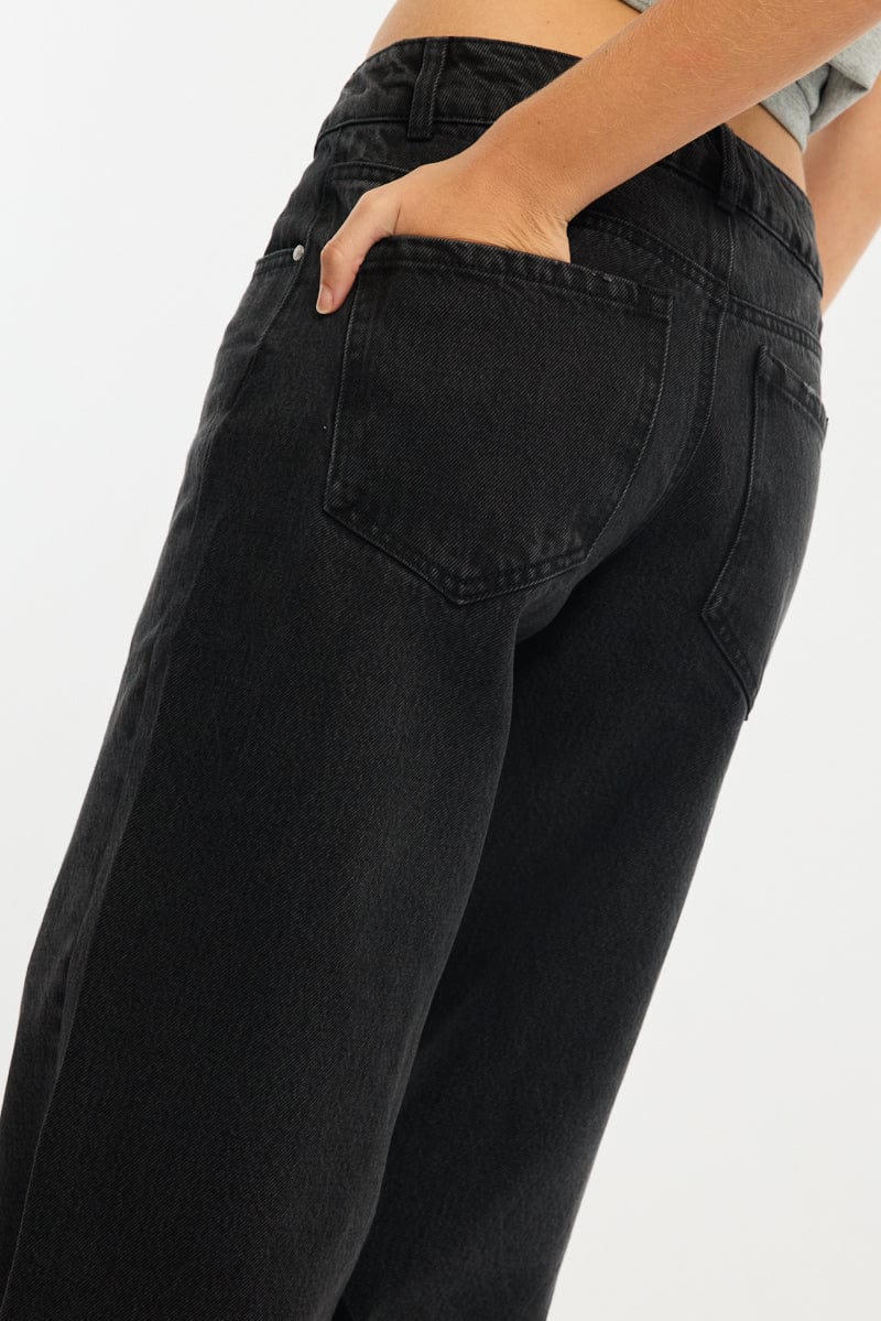 Black Baggy Jeans Low Rise - Image 5