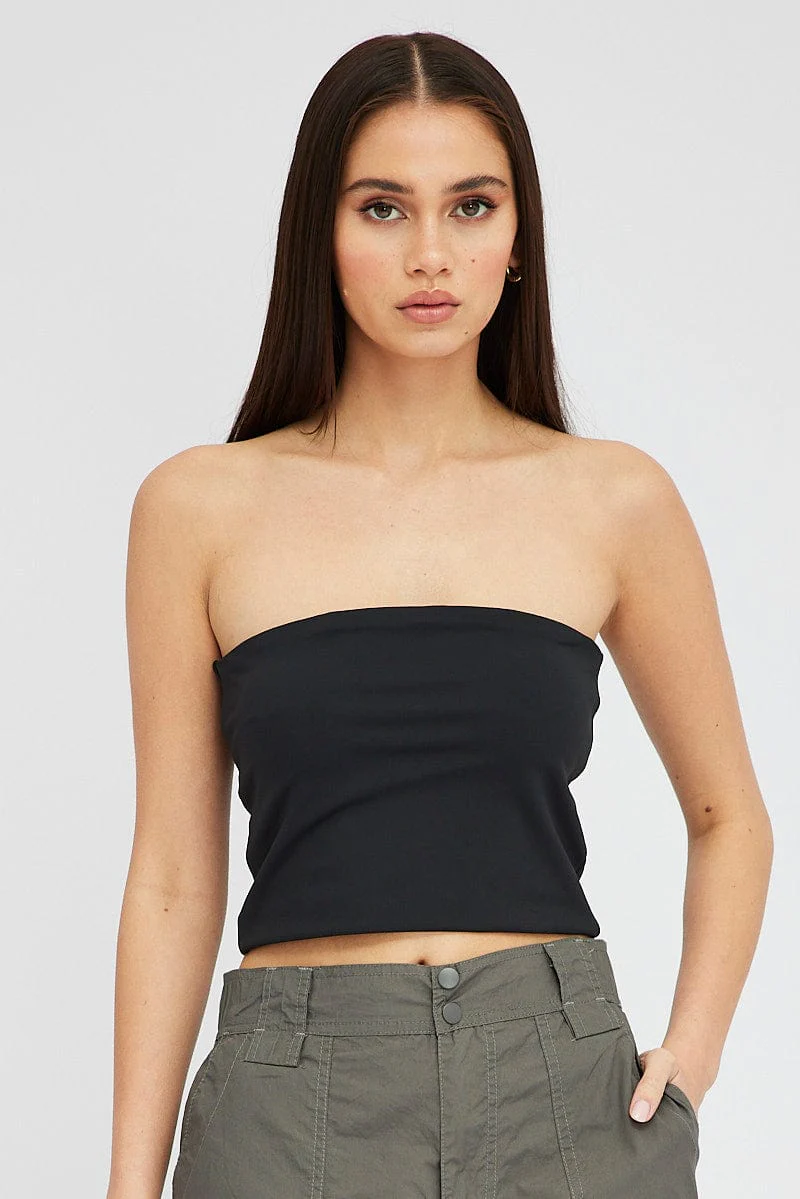 Black Bandeau Top - Image 3