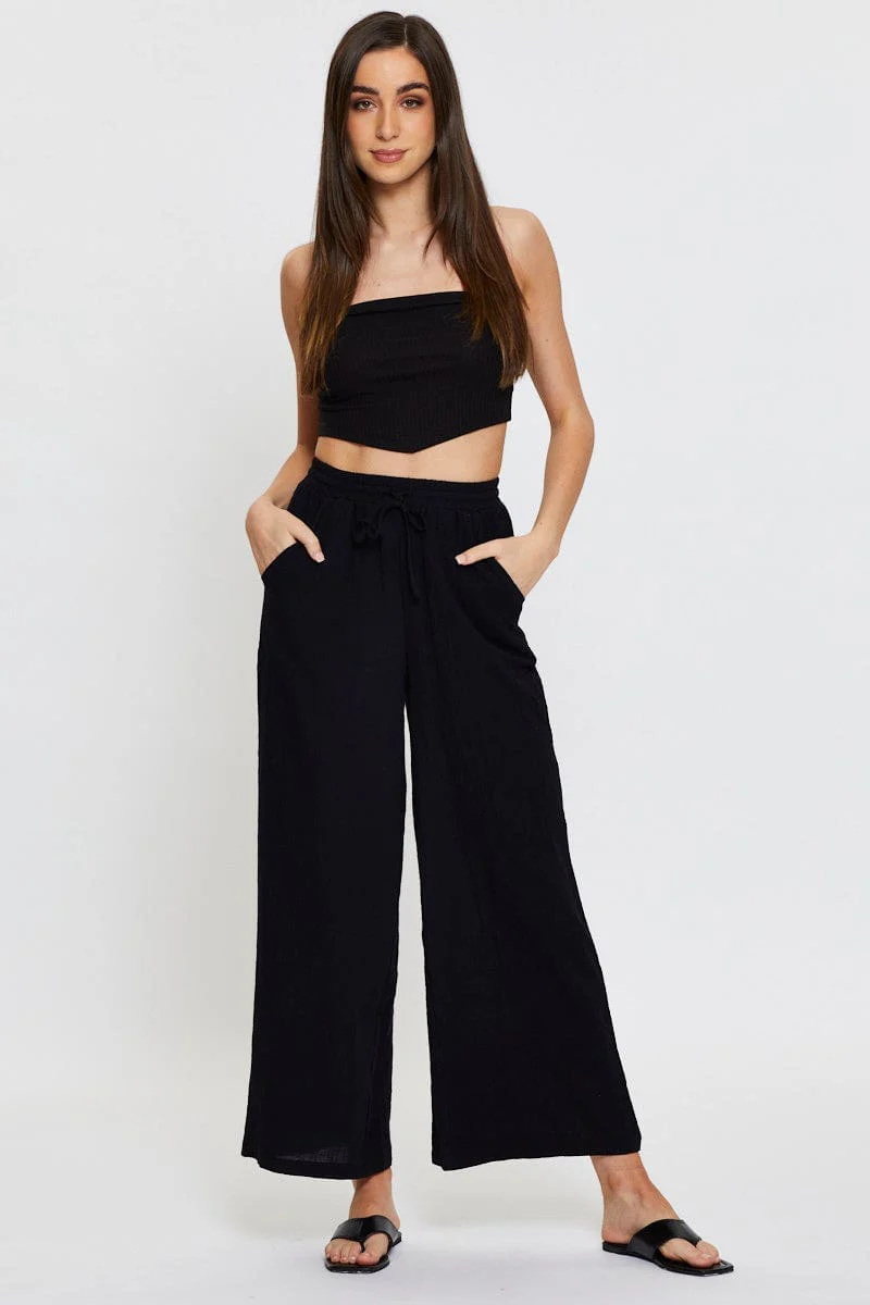 Black Bandeau Top Sleeveless - Image 3