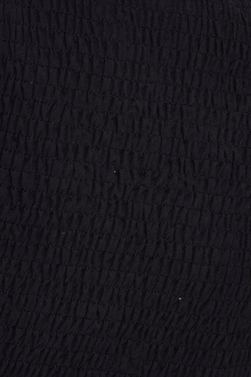 Black Bardot Top Ruche - Image 6