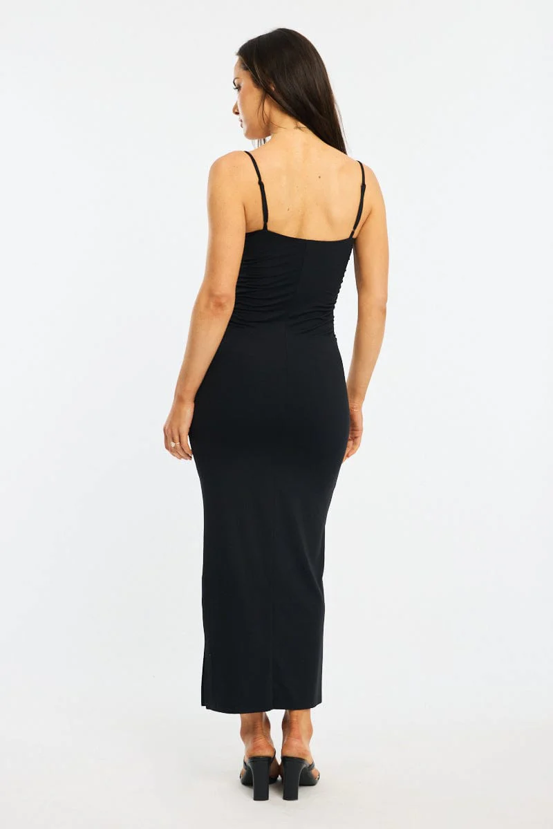 Black Bodycon Dress Maxi - Image 4