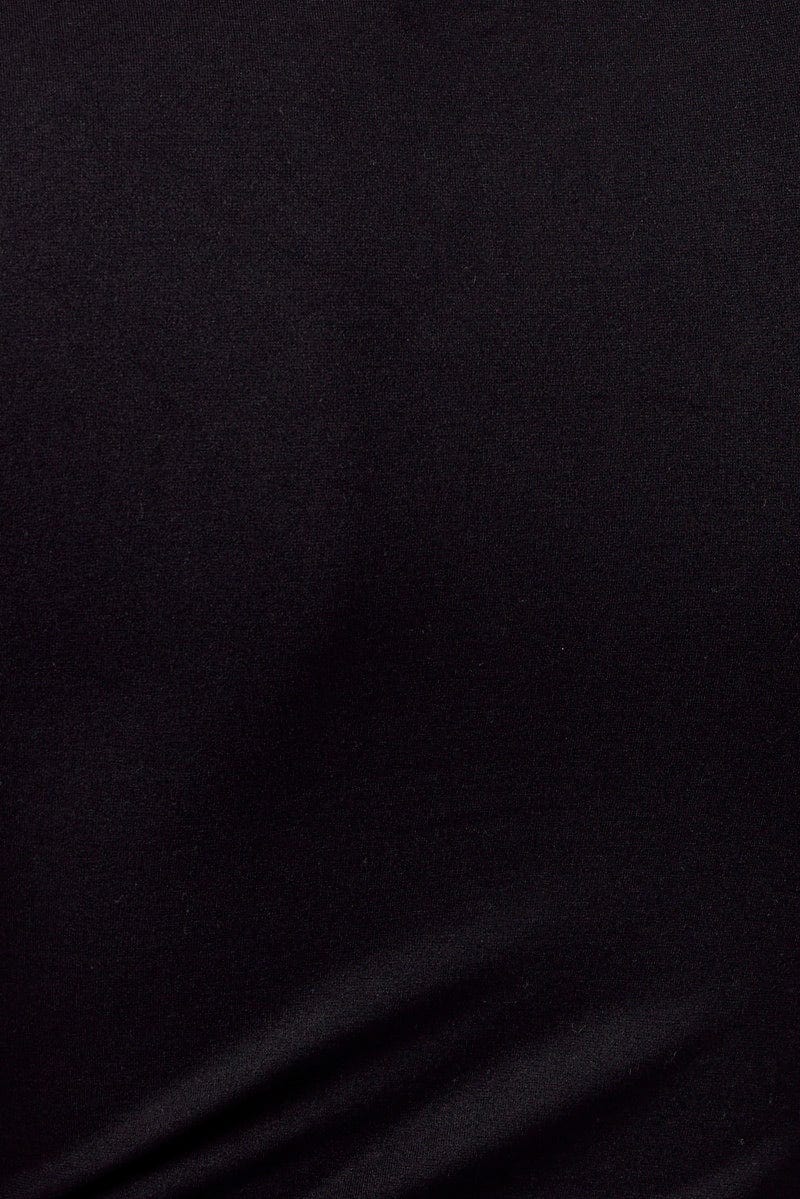 Black Bodysuit Short Sleeve Crew Neck Seamless - Image 6