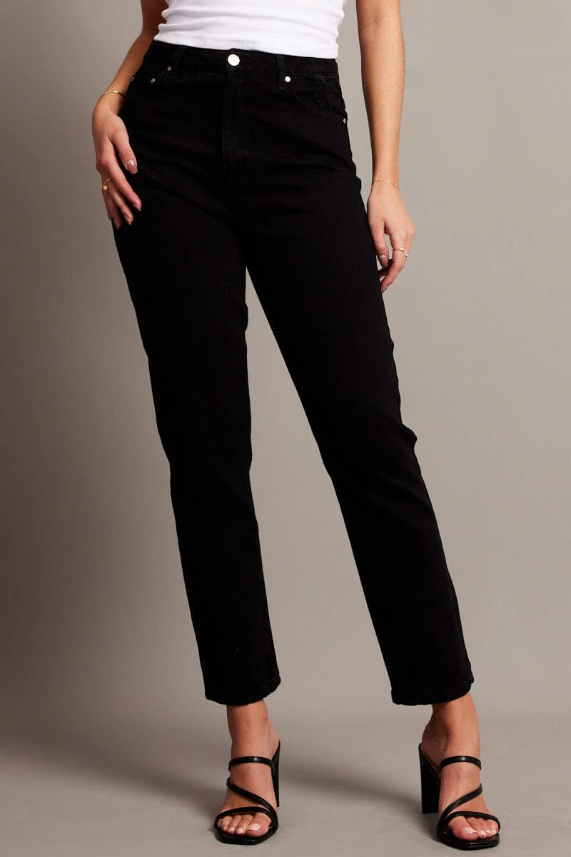 Black Boyfriend Jean High Rise - Image 3