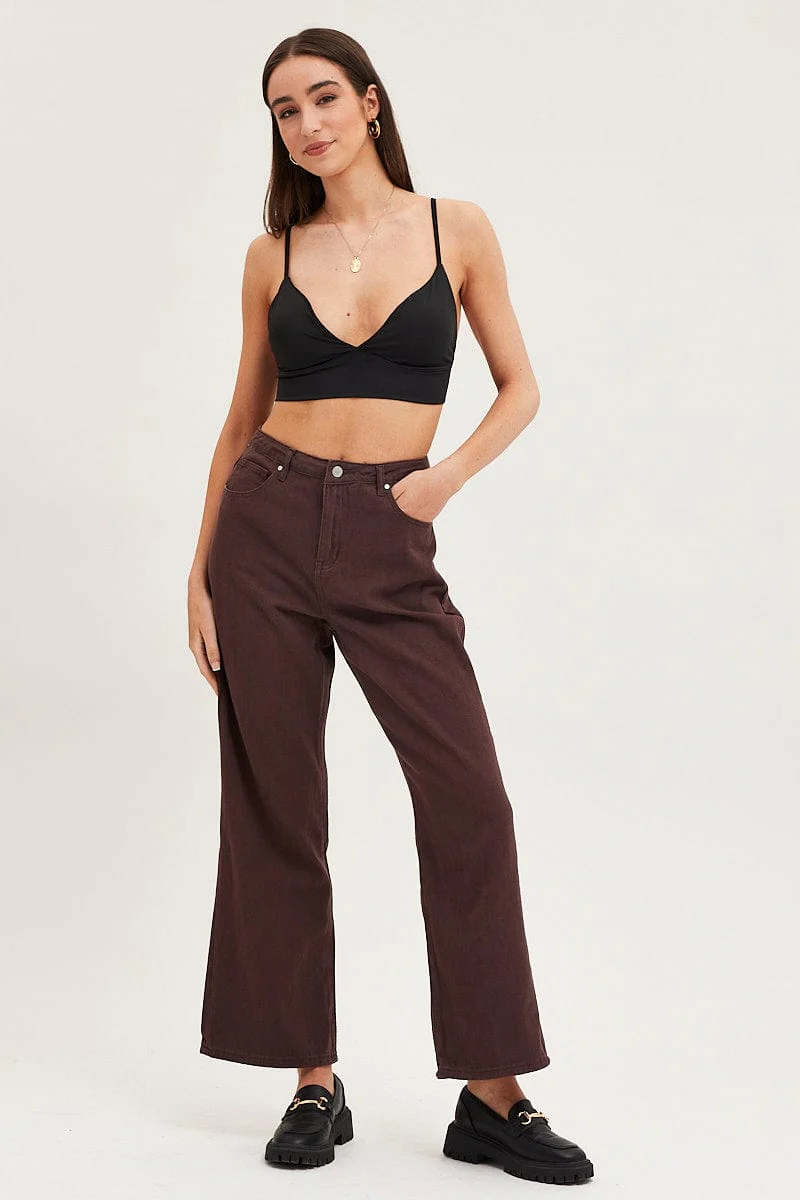 Black Bralette Deep V Neck - Image 2