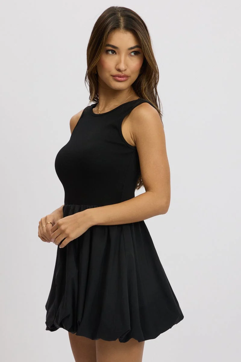 Black Bubble Dress Mini - Image 4