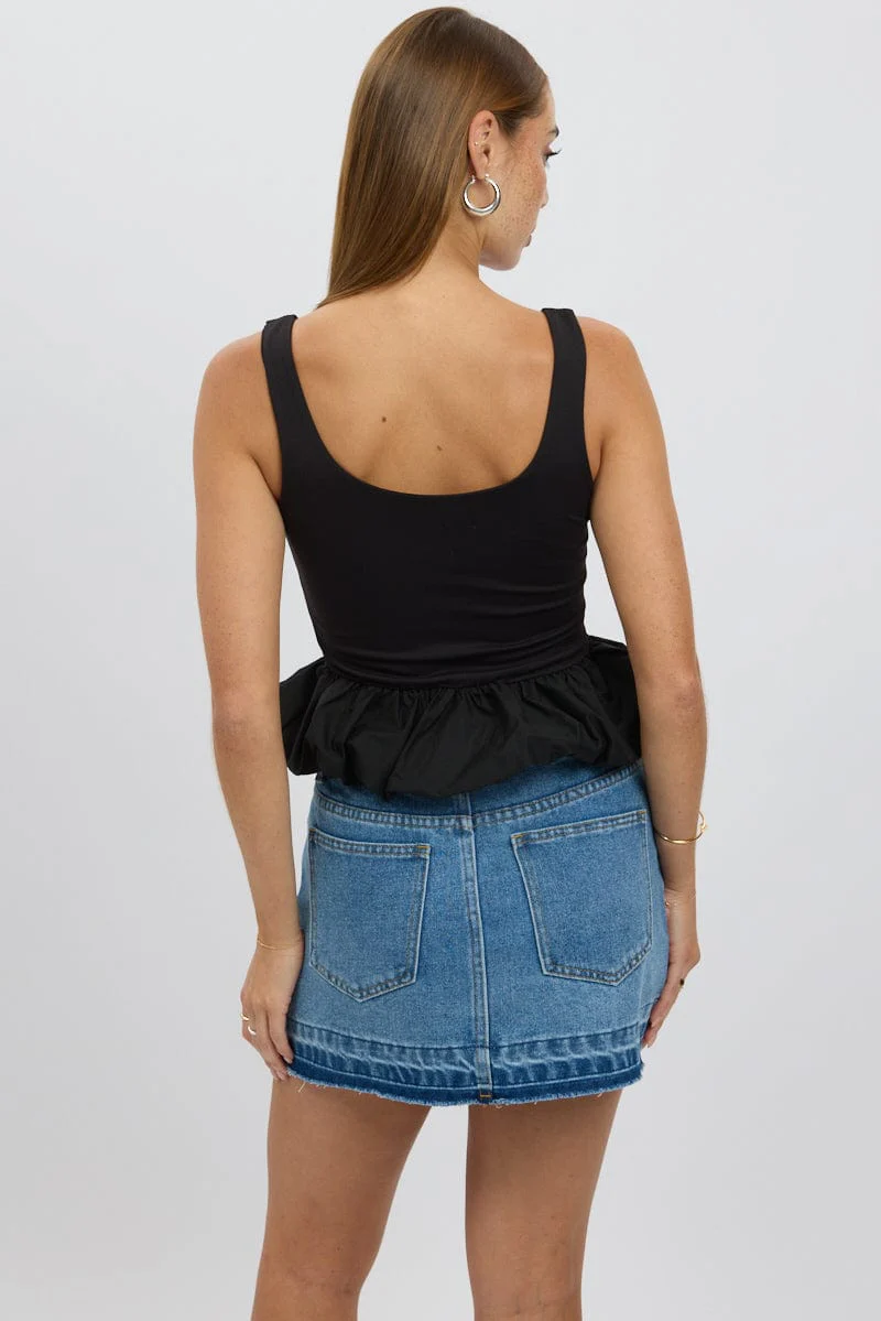 Black Bubble Top Sleeveless - Image 5