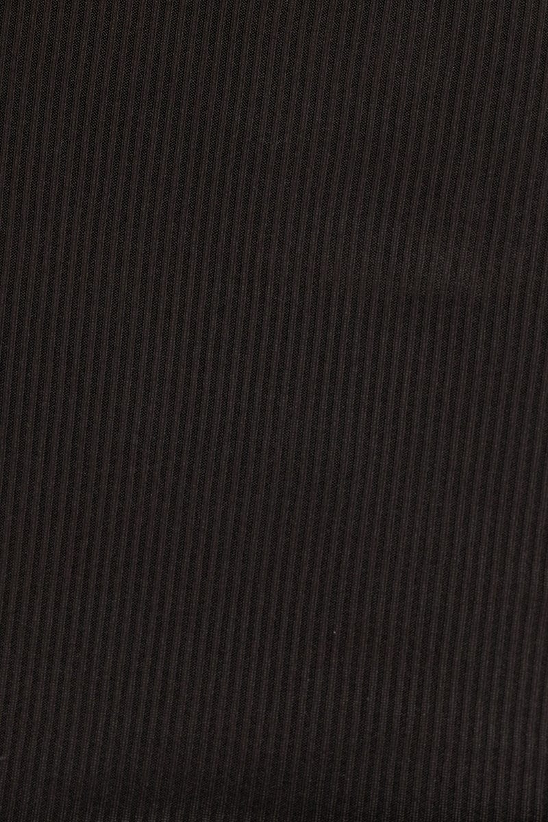 Black Button Front Rib Bodysuit - Image 7