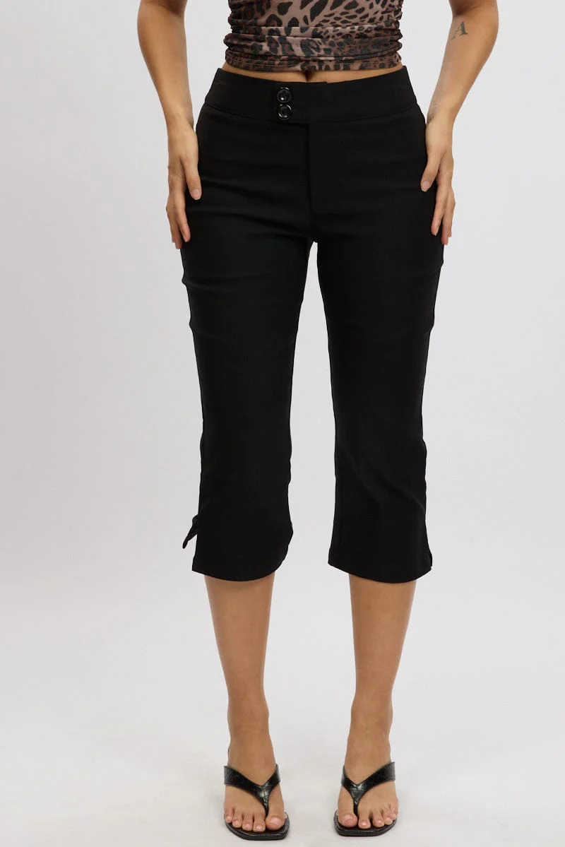 Black Capri Pants Low Rise - Image 2