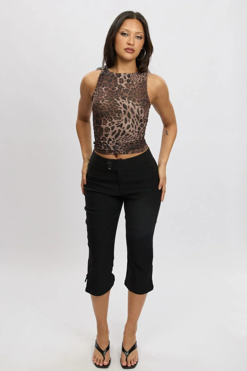 Black Capri Pants Low Rise - Image 3