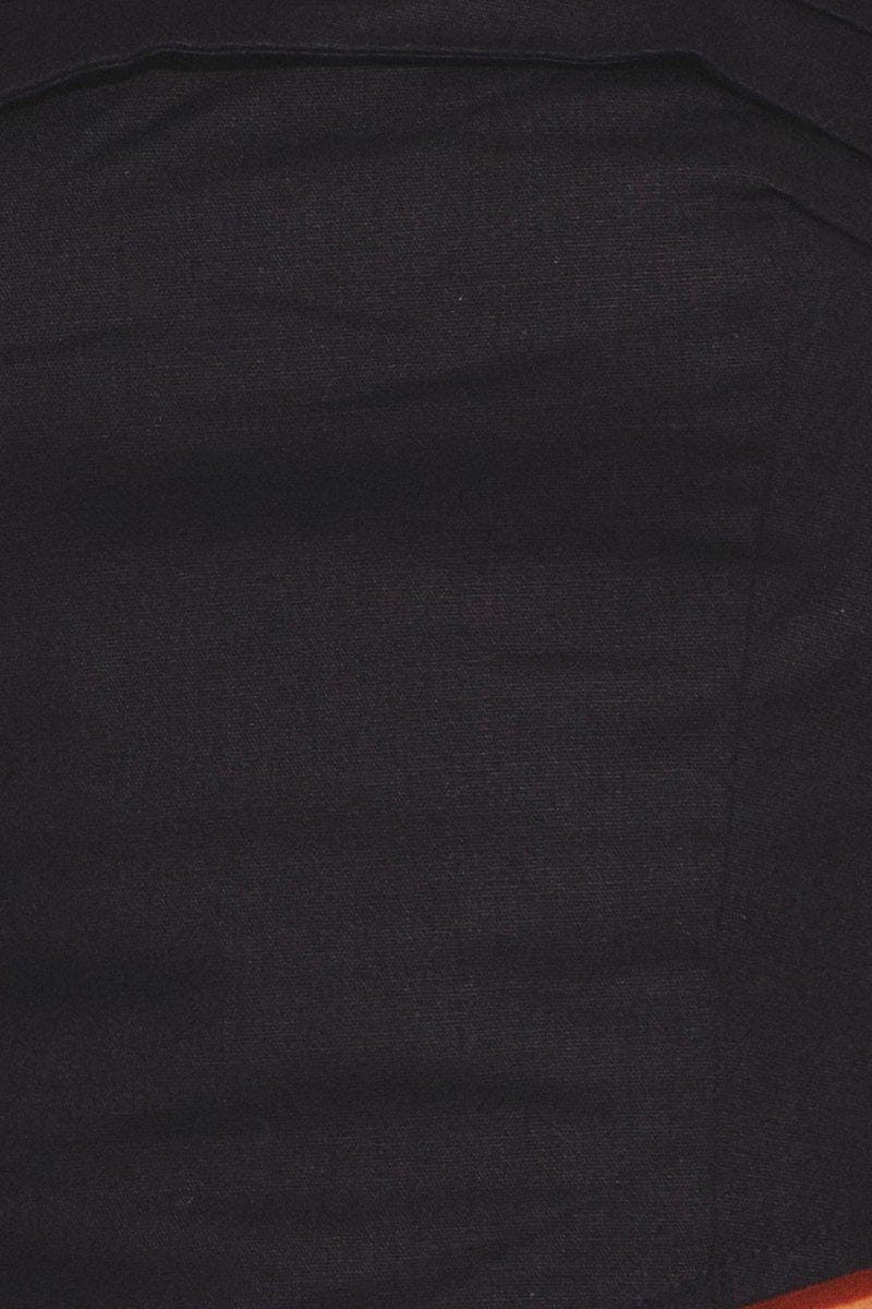Black Corset Bandeau Top Strapless Crop Shirred Back - Image 6