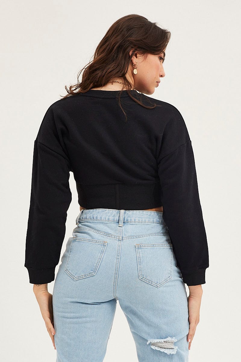 Black Corset Jumper Long Sleeve - Image 5