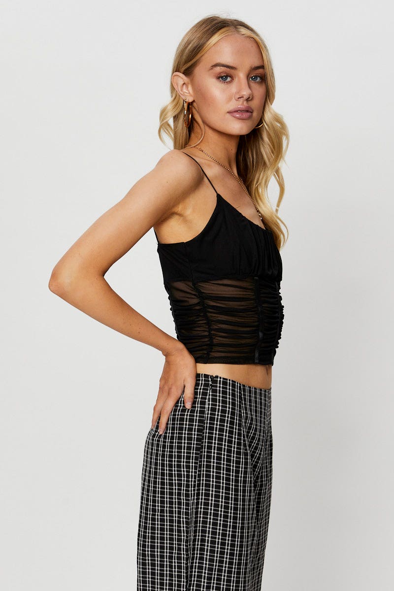 Black Corset Singlet Mesh - Image 3