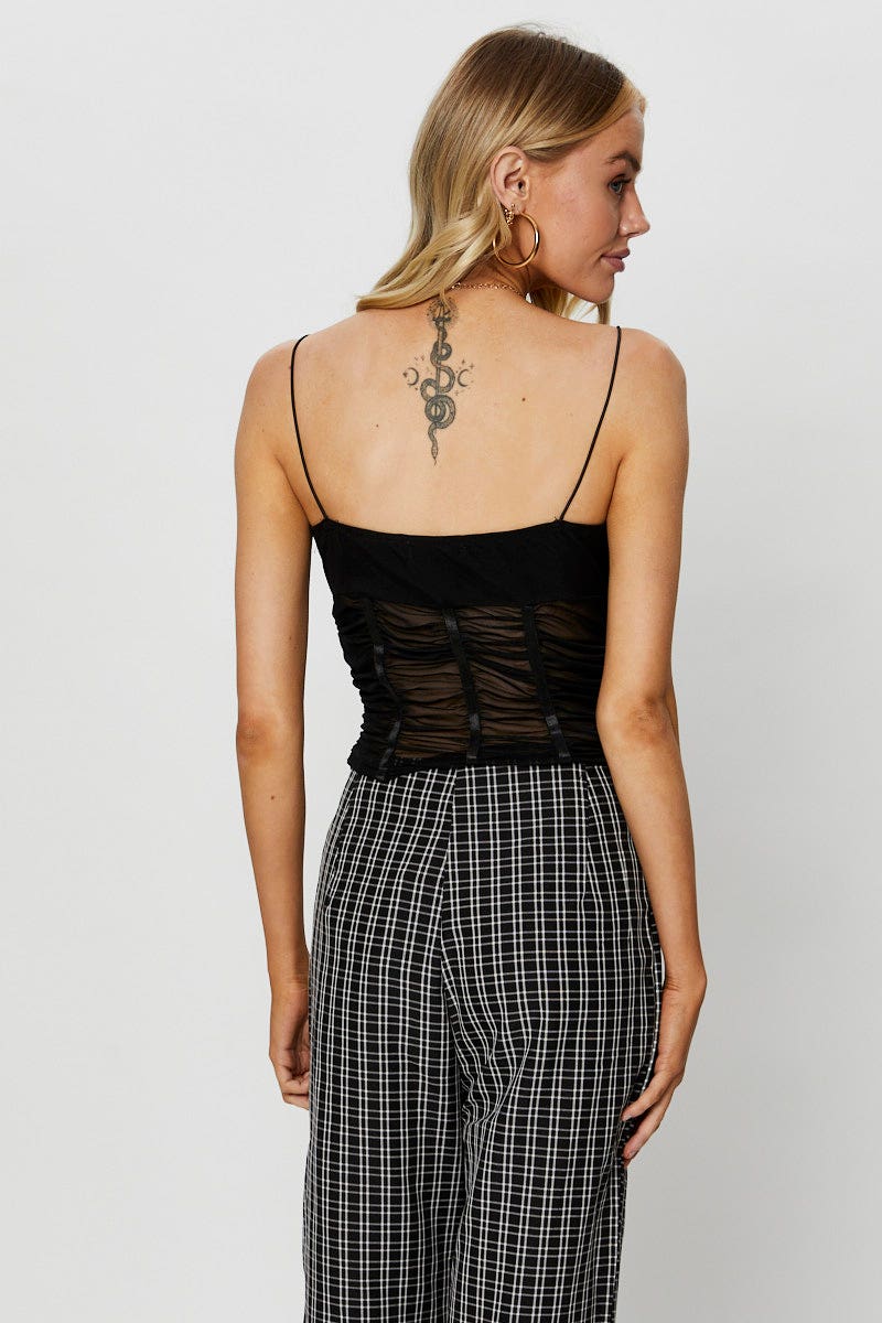 Black Corset Singlet Mesh - Image 4