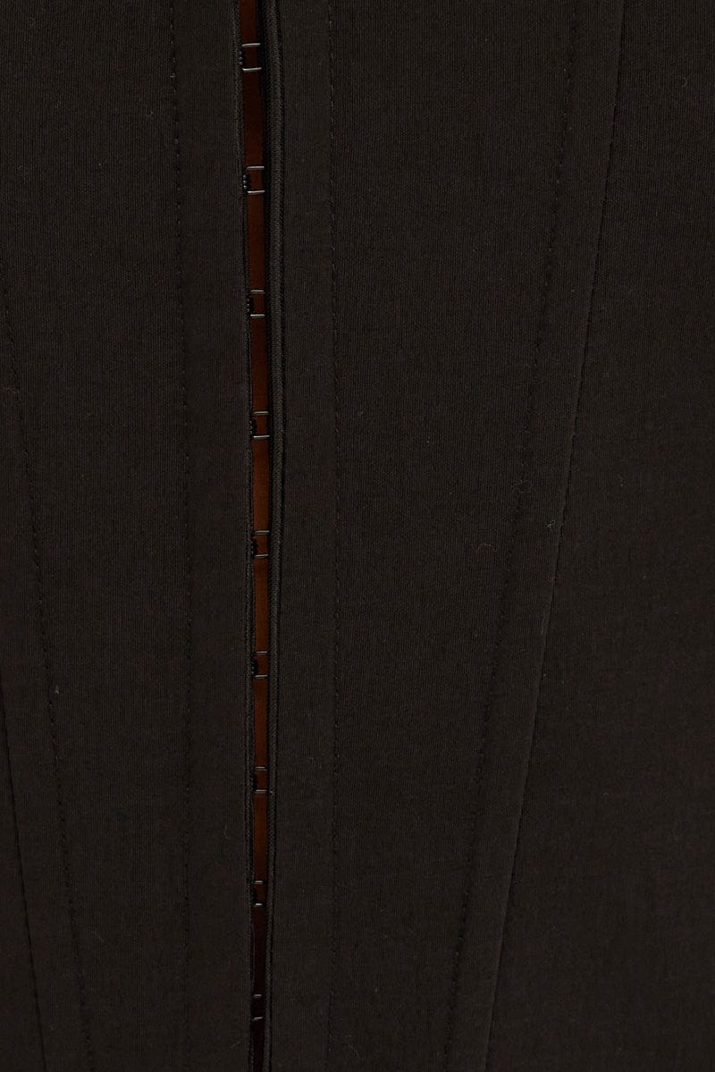 Black Corset Top Square Neck - Image 6