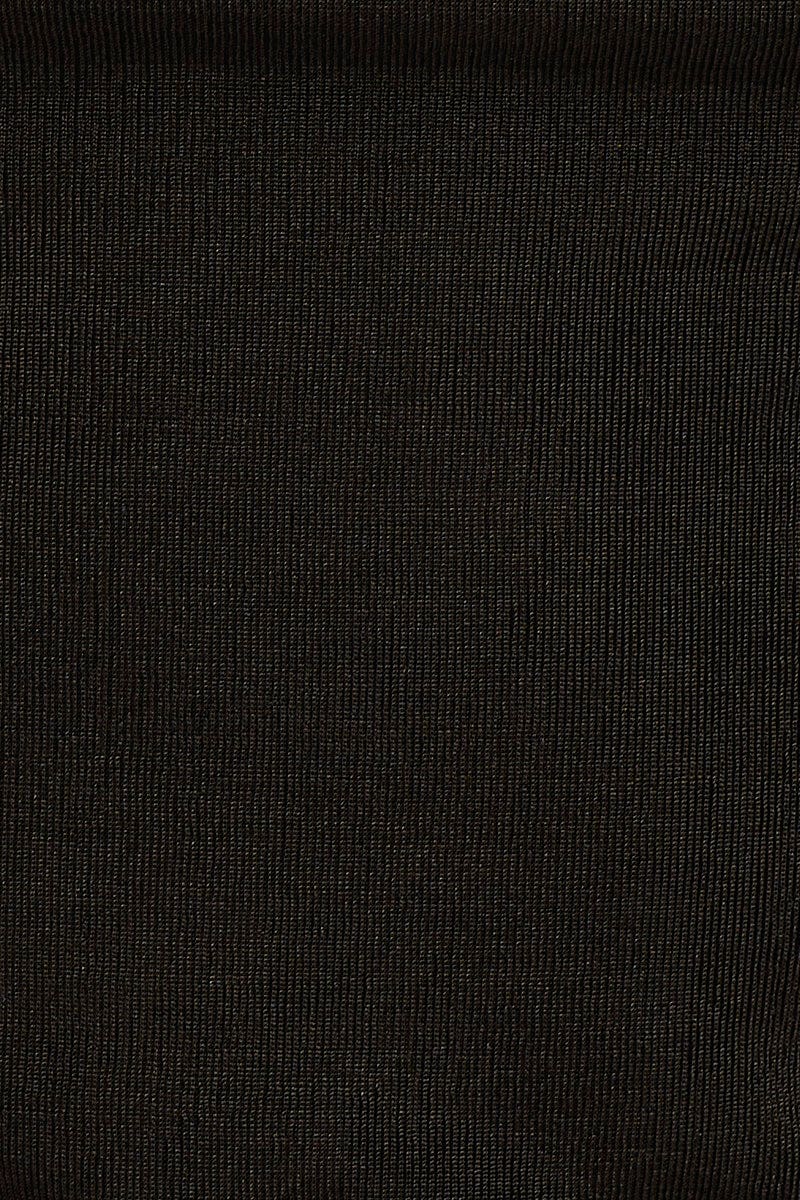 Black Cowl Neck Scarf Hem Cami Top - Image 5