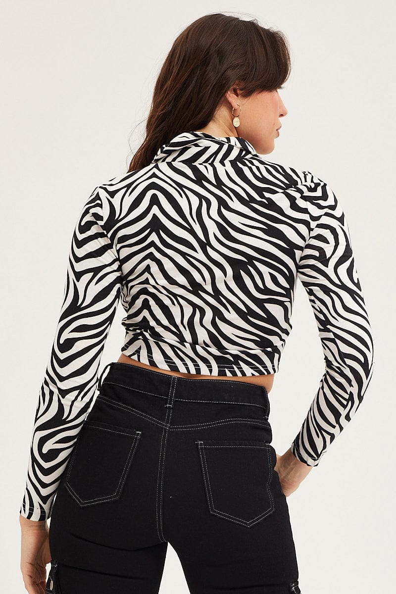 Black Crop Cardigan Long Sleeve - Image 6