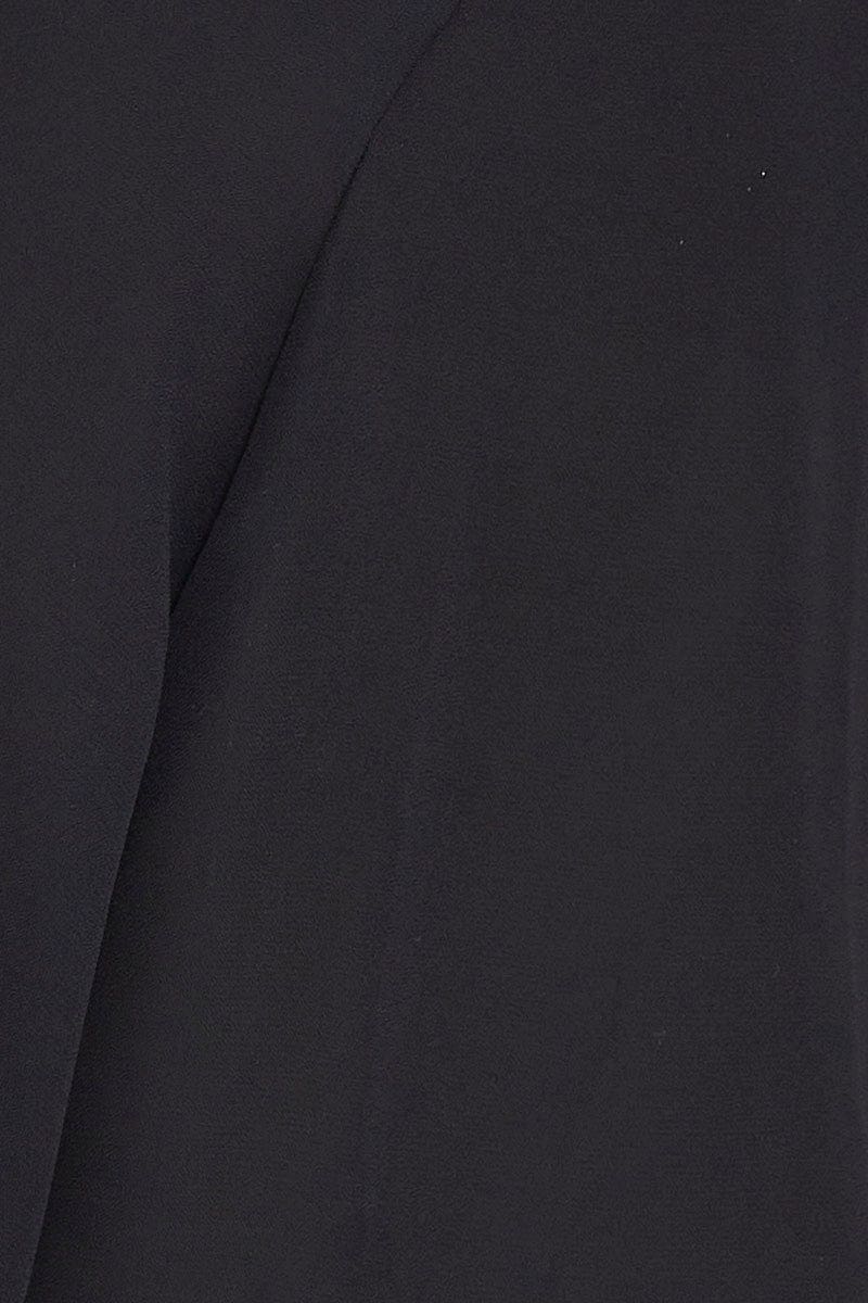 Black Crop Top Long Sleeve V-Neck - Image 8