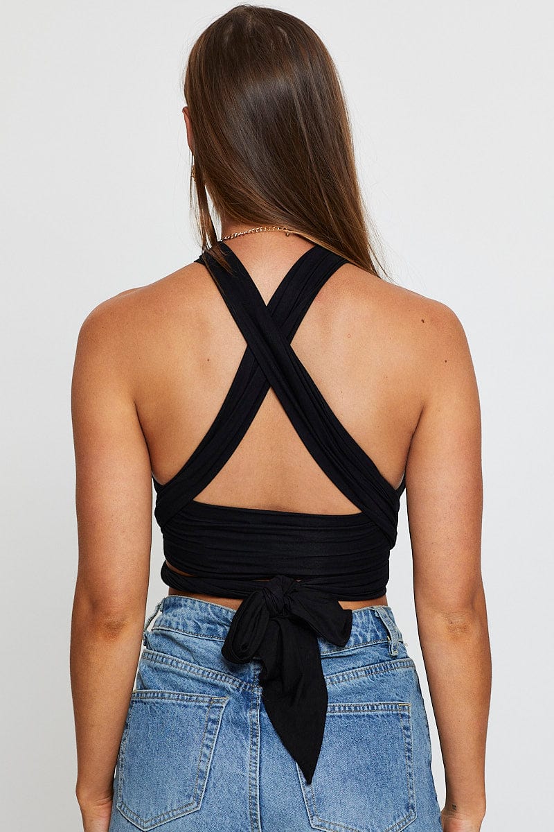 Black Crop Top Multi Way - Image 5