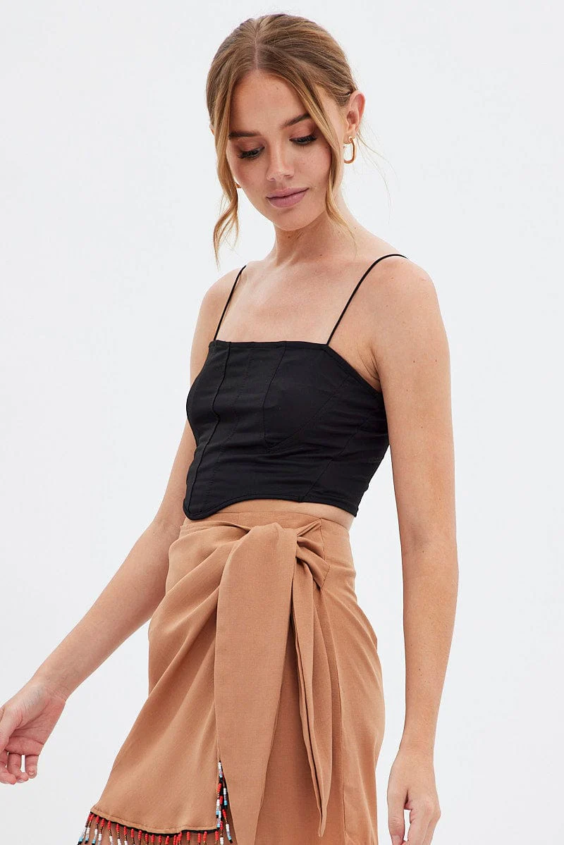 Black Crop Top Sleeveless - Image 4