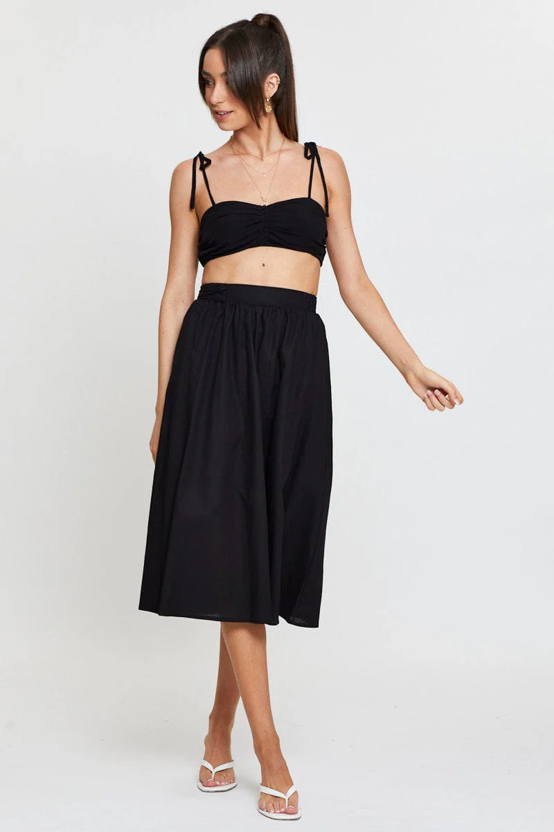 Black Crop Top Sleeveless - Image 2