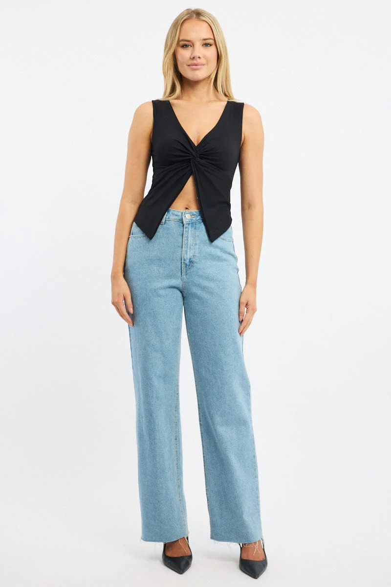 Black Crossover Top Sleeveless - Image 2