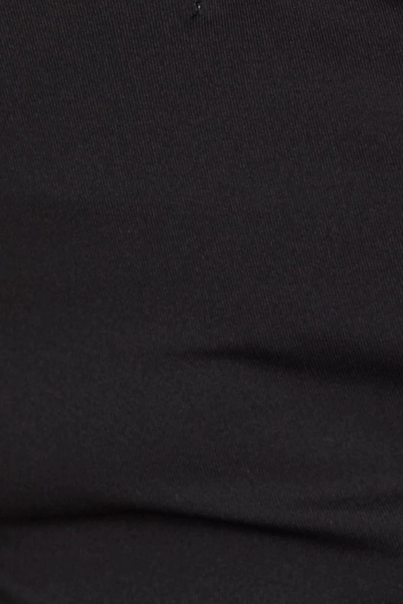 Black Deep V Crop Top - Image 5