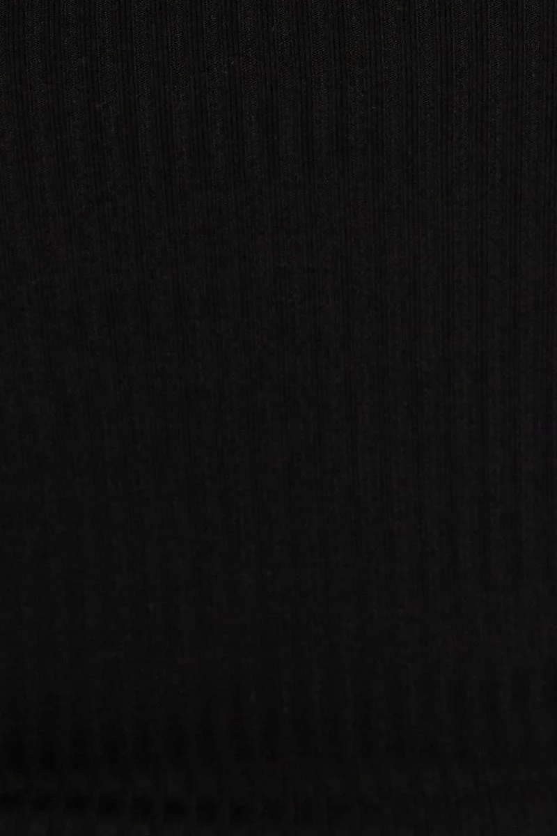 Black Drawstring Ruched Top - Image 6