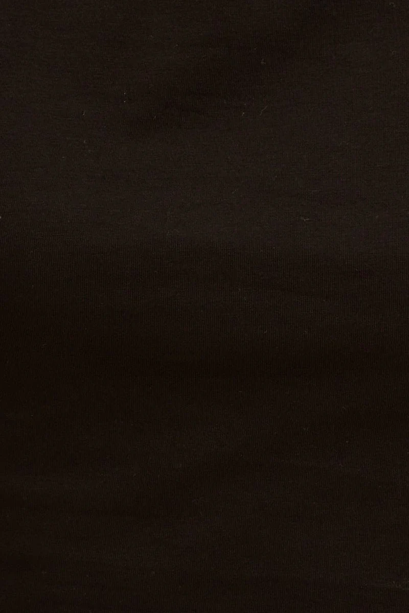 Black Essential Cotton Stretch Crop Tank - Image 6