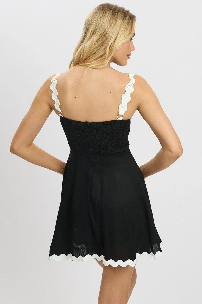 Black Fit And Flare Dress Ric Rac Mini - Image 5