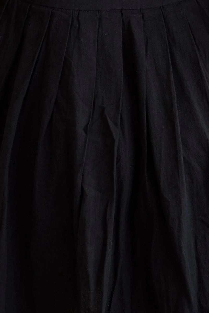 Black Fit And Flare Dress Short Sleeve V Neck - Image 6