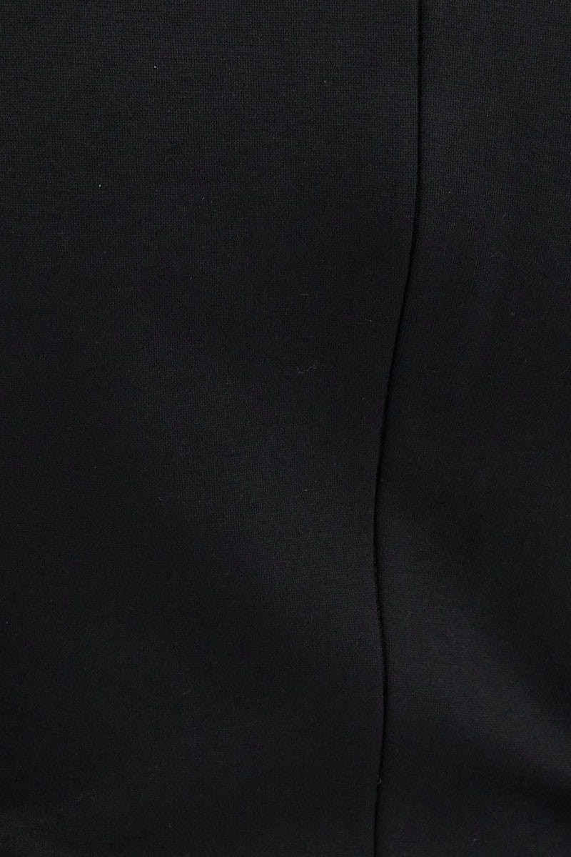 Black Flared Sleeve Cut Out Diamante Mini Dress - Image 6