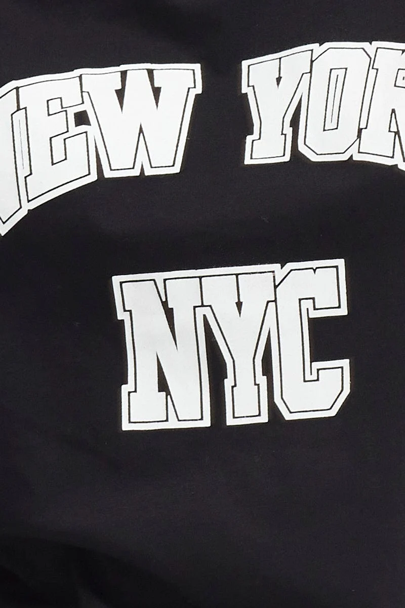 Black Graphic T Shirt Short Sleeve - Image 6